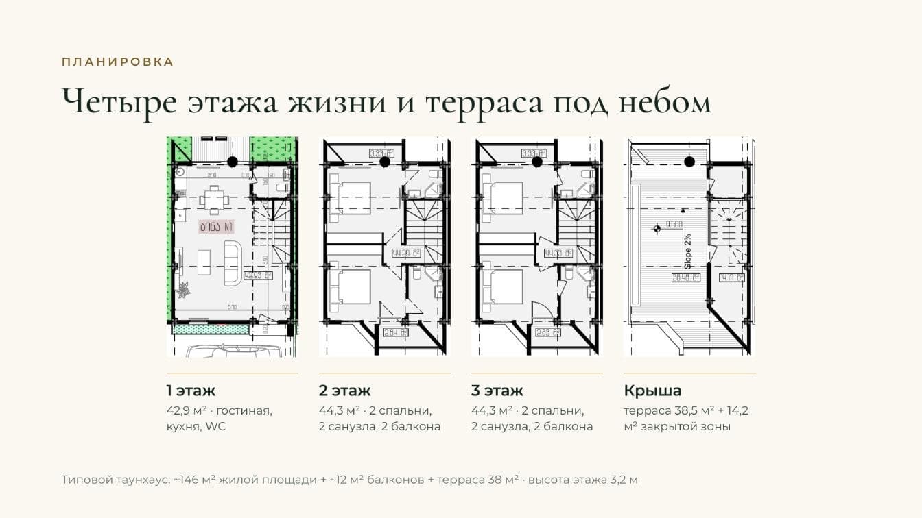 Near Castle Villas — планировка 1